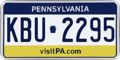 PA license plate KBU2295
