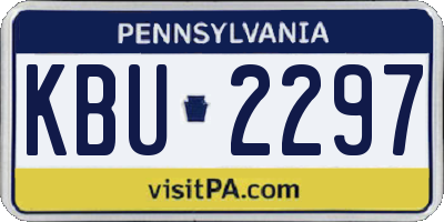PA license plate KBU2297