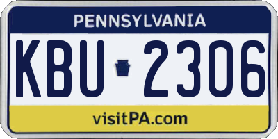 PA license plate KBU2306
