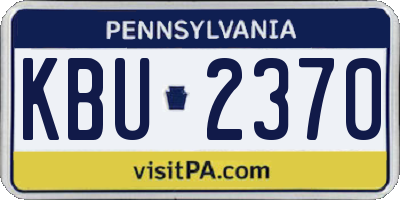 PA license plate KBU2370