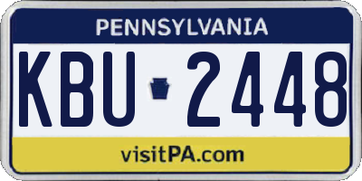 PA license plate KBU2448