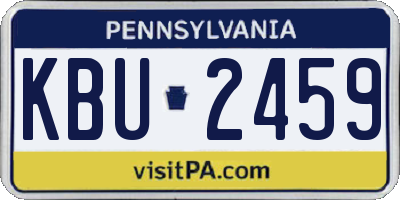 PA license plate KBU2459