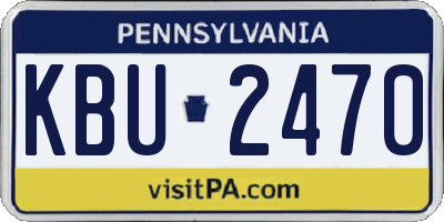 PA license plate KBU2470