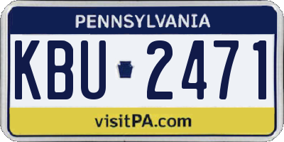 PA license plate KBU2471