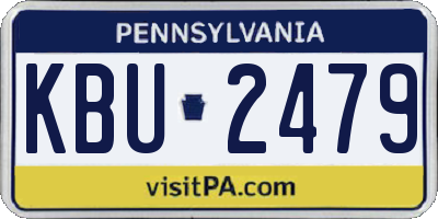 PA license plate KBU2479