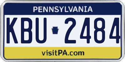 PA license plate KBU2484