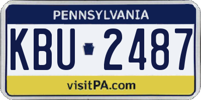 PA license plate KBU2487