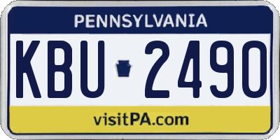 PA license plate KBU2490