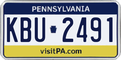 PA license plate KBU2491
