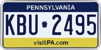 PA license plate KBU2495