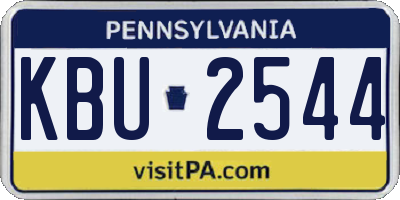 PA license plate KBU2544
