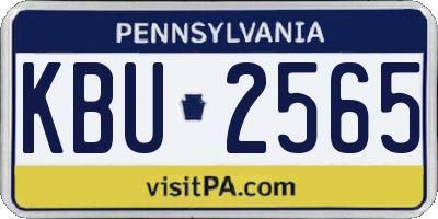 PA license plate KBU2565