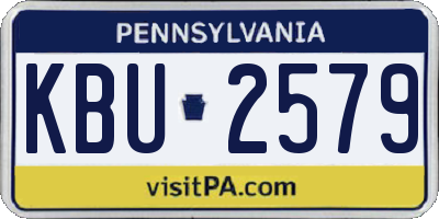 PA license plate KBU2579