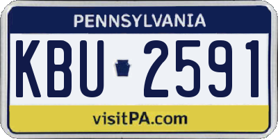 PA license plate KBU2591