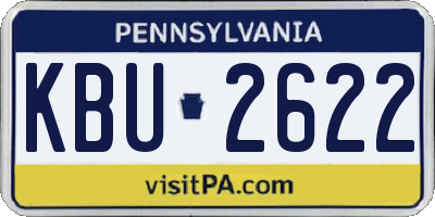 PA license plate KBU2622
