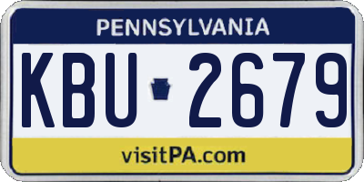 PA license plate KBU2679