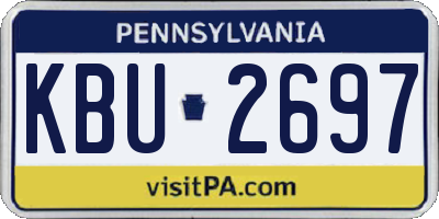 PA license plate KBU2697