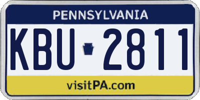 PA license plate KBU2811