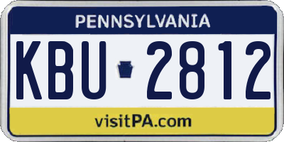 PA license plate KBU2812