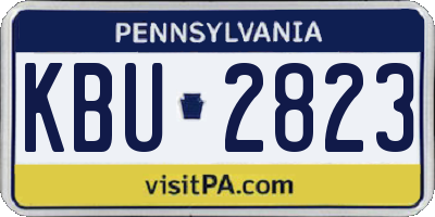 PA license plate KBU2823