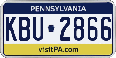 PA license plate KBU2866