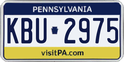 PA license plate KBU2975