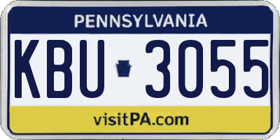 PA license plate KBU3055