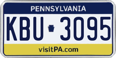 PA license plate KBU3095