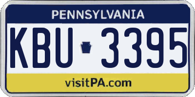 PA license plate KBU3395