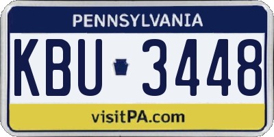 PA license plate KBU3448