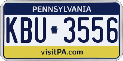 PA license plate KBU3556