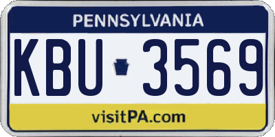 PA license plate KBU3569