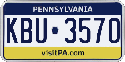 PA license plate KBU3570