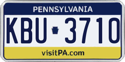 PA license plate KBU3710