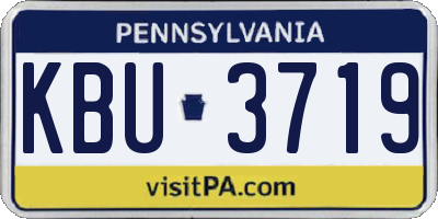 PA license plate KBU3719