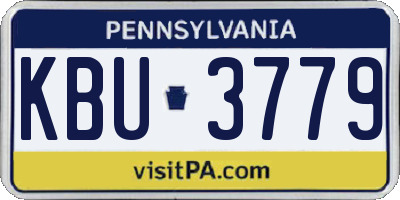 PA license plate KBU3779