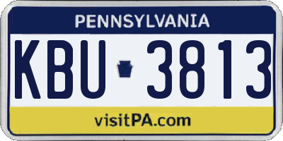 PA license plate KBU3813