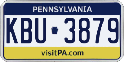 PA license plate KBU3879