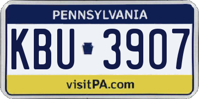 PA license plate KBU3907