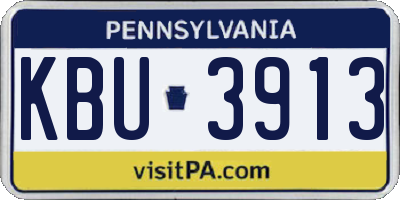 PA license plate KBU3913