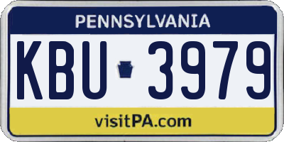 PA license plate KBU3979