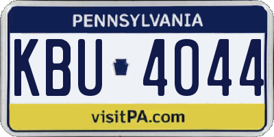 PA license plate KBU4044