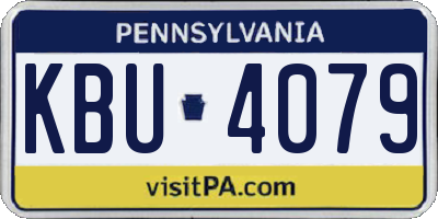PA license plate KBU4079