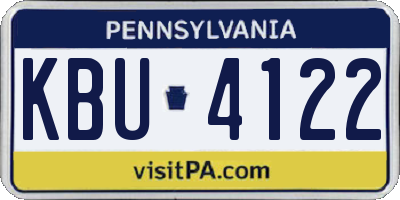 PA license plate KBU4122