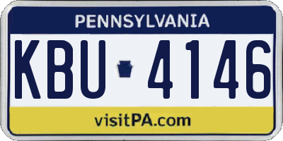 PA license plate KBU4146