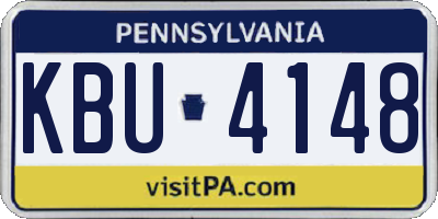 PA license plate KBU4148
