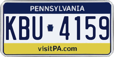 PA license plate KBU4159