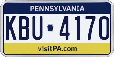 PA license plate KBU4170