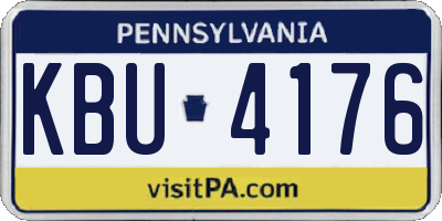 PA license plate KBU4176