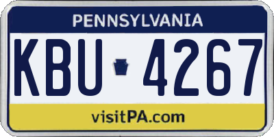 PA license plate KBU4267